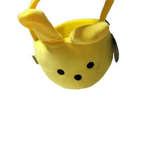 Just Born Peeps Yellow Bunny Plush Flipeez Easter Basket - NWT